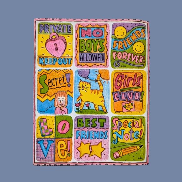 3 for $20 Vintage 90s Girls Club Sticker Sheet Secret-Club Energy - Picture 1 of 1